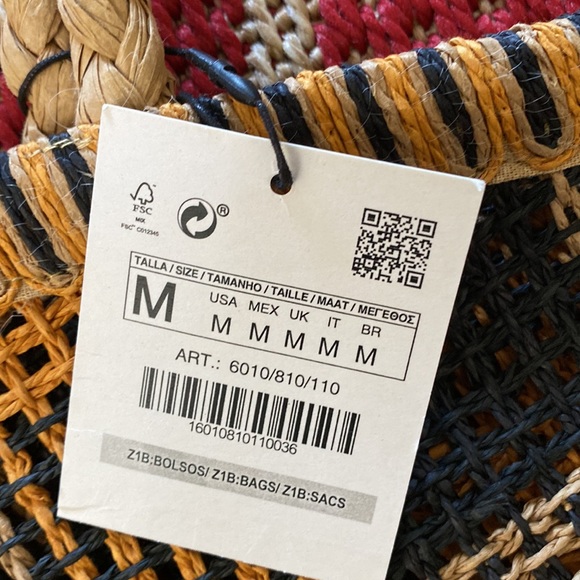 PLAID WOVEN TOTE BAG - Picture 7 of 8